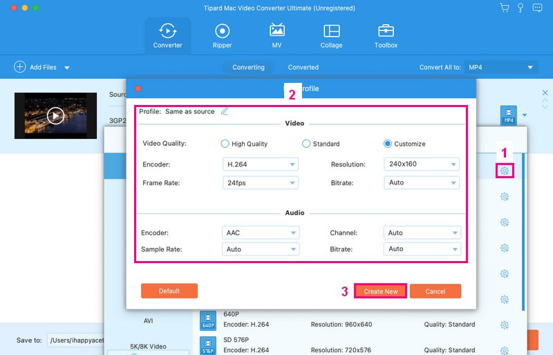 Cambiar la configuración de salida