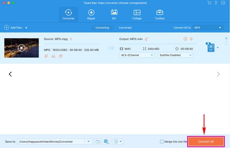 Konverter MPG-video til M4V-format