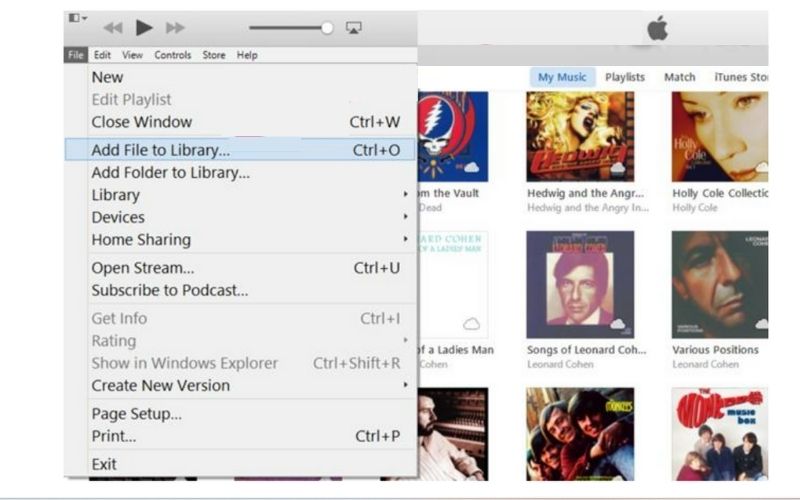 Επεξεργασία μουσικής Εισαγωγή iTunes