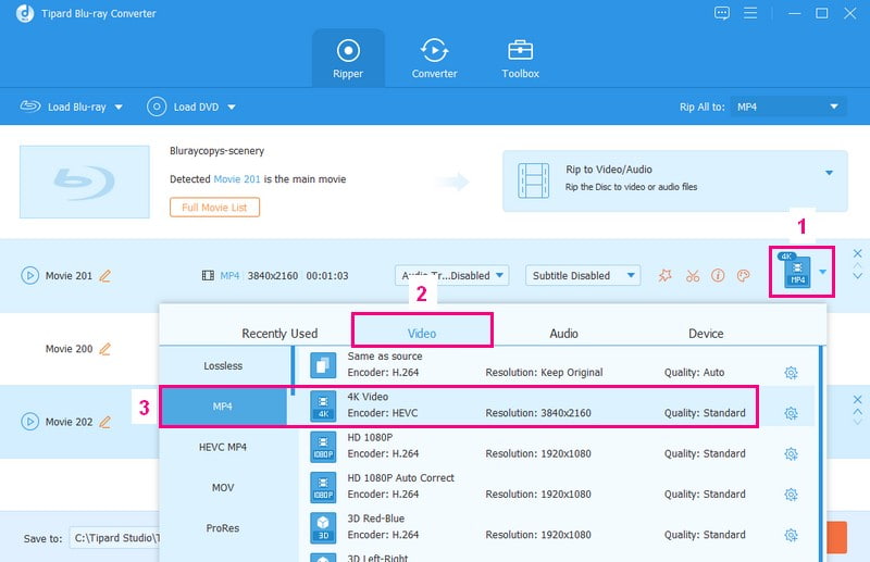 Pilih Format dan Resolusi Video