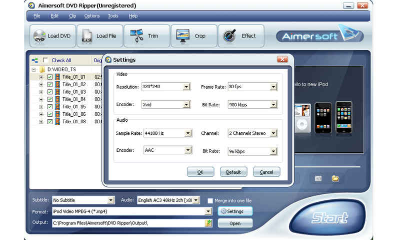 Aimersoft DVD Extracteur Windows 10