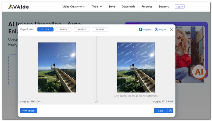 AVAide Image Upscaler Alternatif Terbaik kepada Remini Photo Enhancer