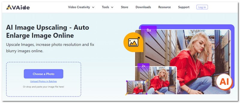 AVAide Image Upscaler Retusche