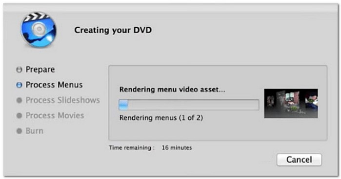iDVD Burn DVD on Mac