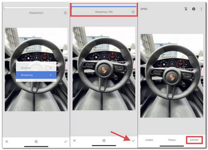 Snapseed Hapus Gambar Buram di iPhone