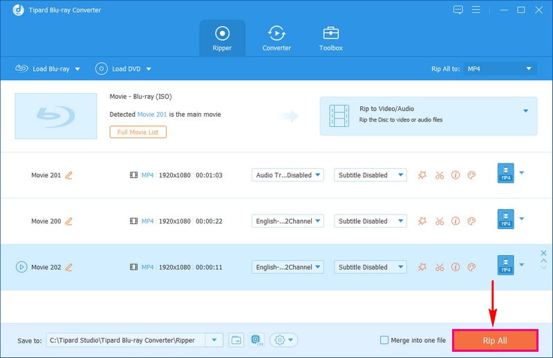 Comece a converter ISO para MP4