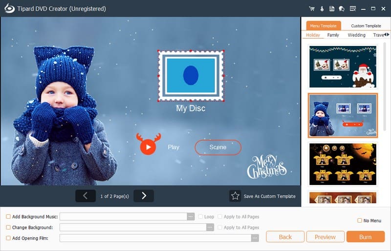 Tipard DVD Creator Bedste alternativ til Wondershare DVD Creator