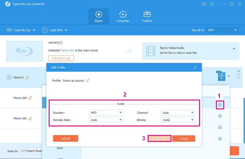 Modificar la configuración de audio