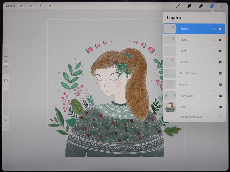 Hapus centang Warna Latar Belakang Di Procreate