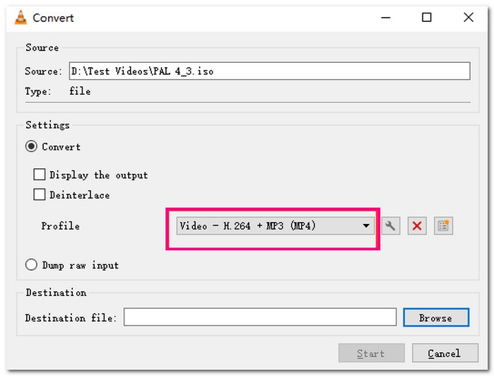 VLC Converti ISO in MP4