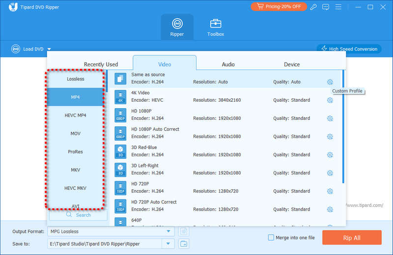 Pilih Format Video AVAide