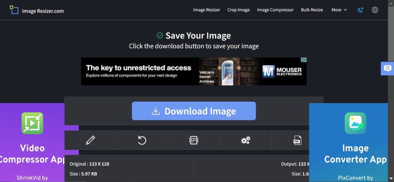 Télécharger l'image redimensionnée par ImageResizer