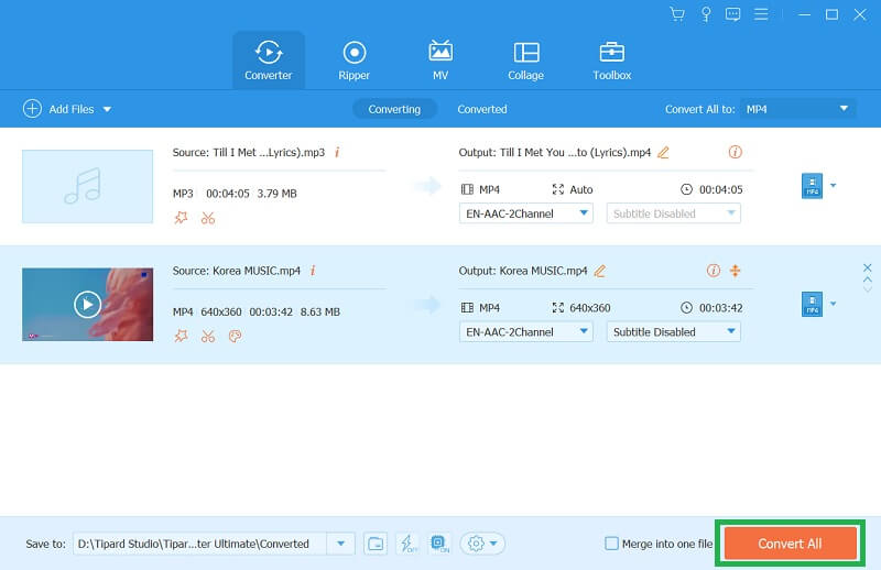 Izvoz audio datoteke