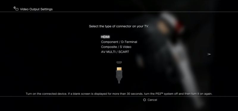 Выберите HDMI
