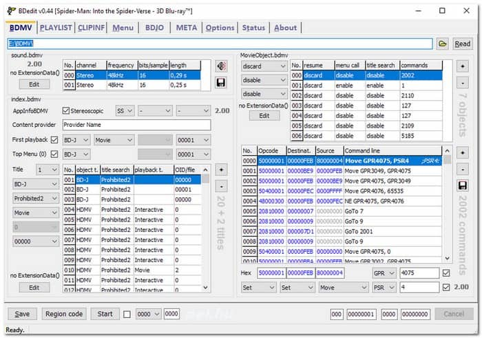 BDedit Trình chuyển đổi trình soạn thảo BDMV tốt nhất