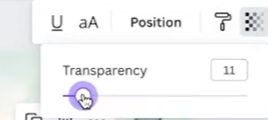 Transparence Canva