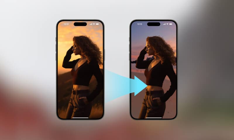 Tukar Latar Belakang Gambar iPhone