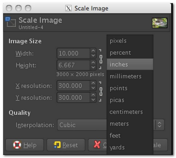 Gimp augmente la taille de l'image en Ko