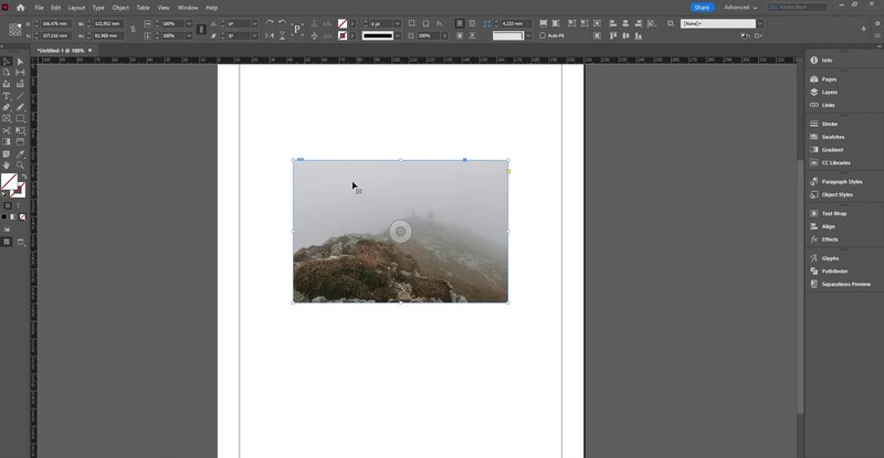 Indesign で切り取らずに画像のサイズを変更する方法