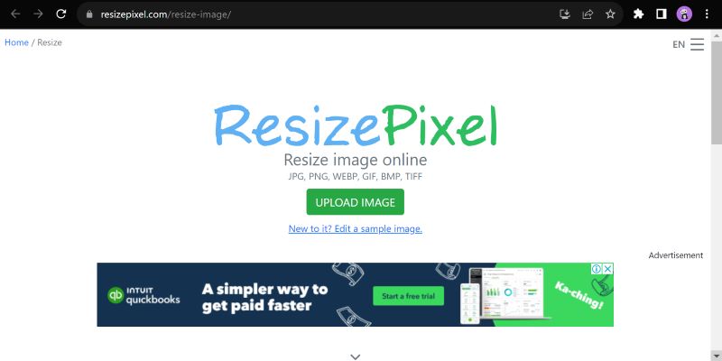 Resize Pixels Pictures Upload