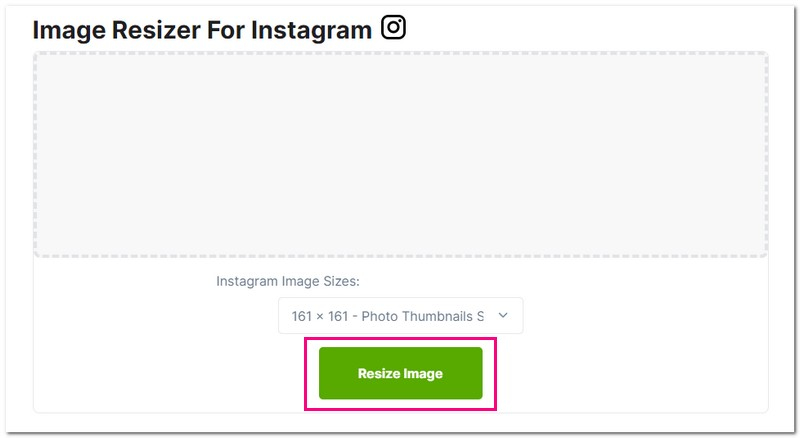 Egyszerű képátméretező Kép átméretezése az Instagram számára