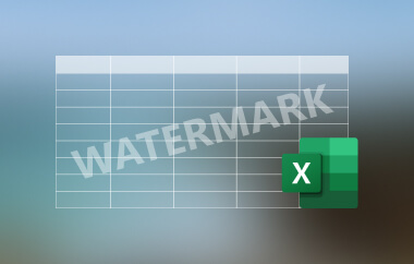 Vandmærke i Excel