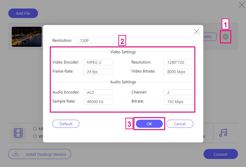 Configure Video and Audio Settings