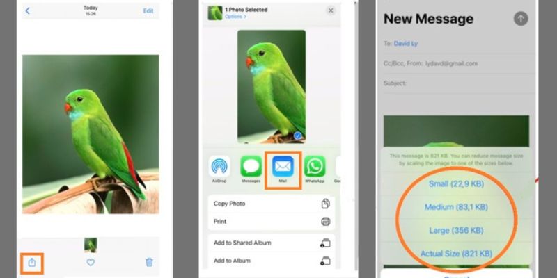 Mengubah Ukuran Gambar di Aplikasi Mail iPhone
