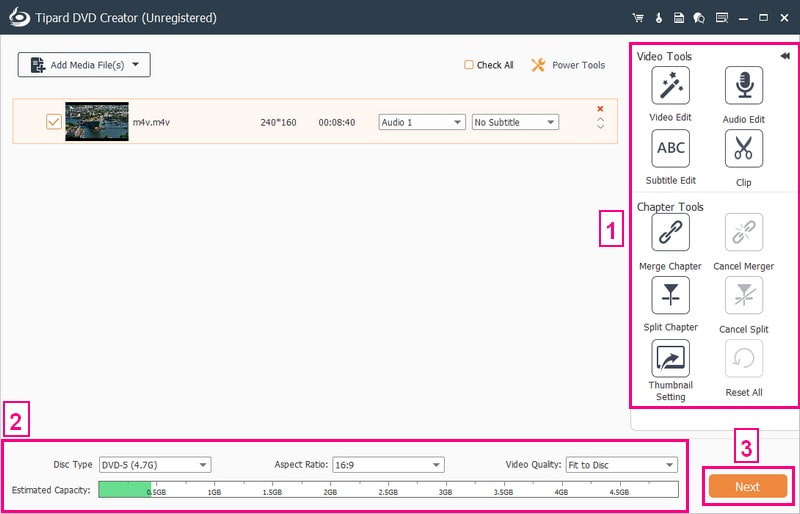 Utilice las herramientas de edición y configure las opciones