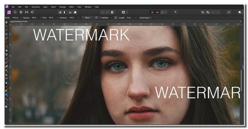 Affinity Photo Eliminar texto de la imagen