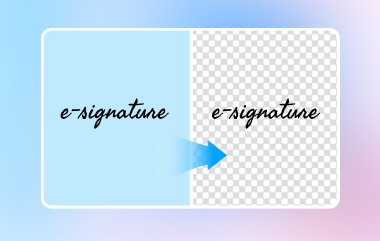 โปรแกรมลบพื้นหลังสำหรับลายเซ็นอิเล็กทรอนิกส์