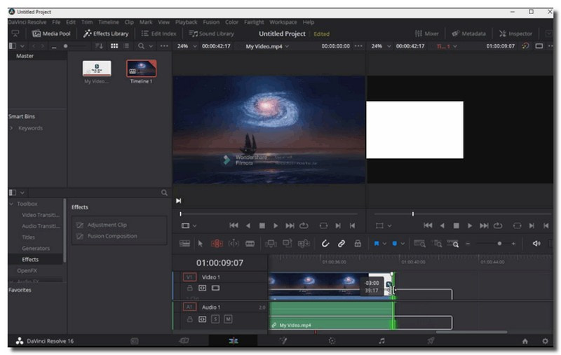 Herramienta de eliminación de marcas de agua Davinci Resolve Top Alamy