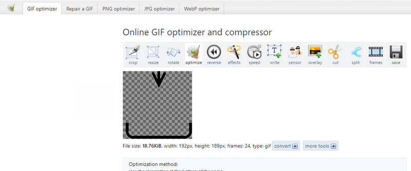 Ezgif Interface