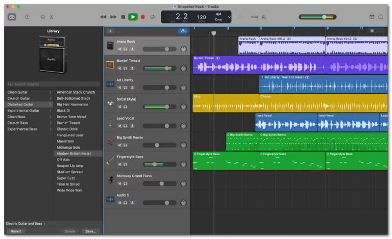 Garageband Melhor Editor de Áudio para Desktop