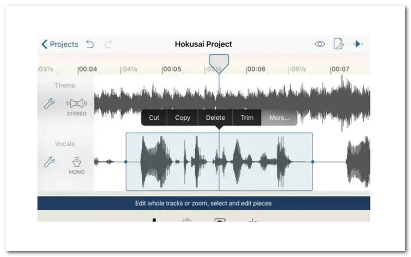 Hokusai Audio Editor Καλύτερες εφαρμογές επεξεργασίας Mp3