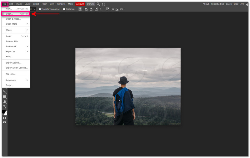 How To Add Background In Photopea