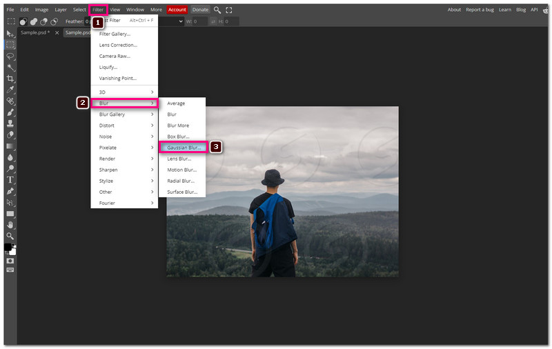 How To Blur Background In Photopea