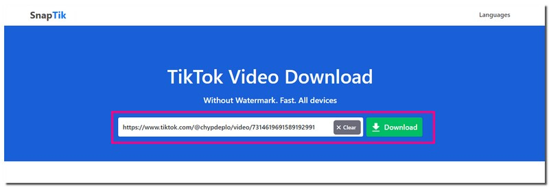 Cómo descargar Tiktok sin marca de agua usando Snaptik