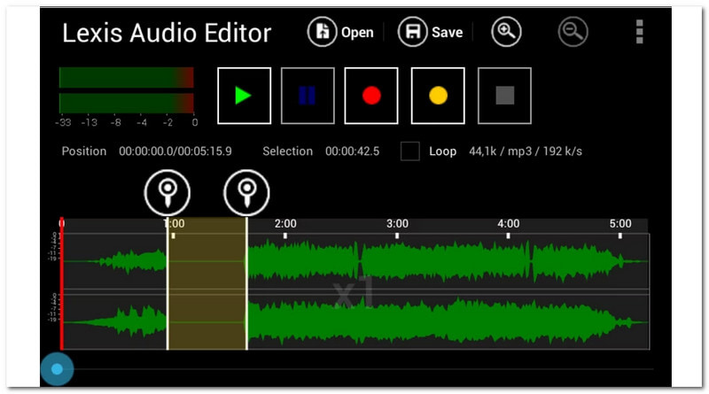 Lexis Audio Editor Meilleures applications d'édition Mp3