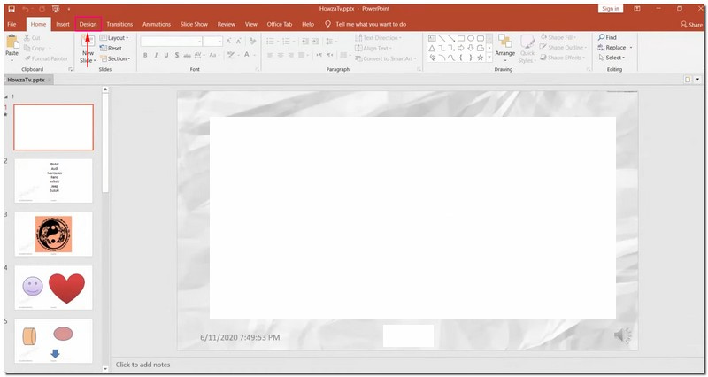Remove a Watermark in PPT with Design
