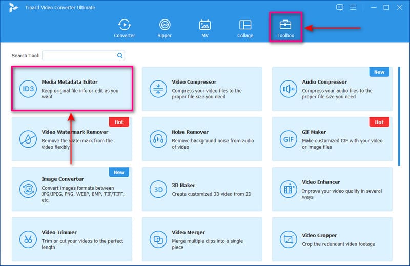 Pilih Editor Metadata Media