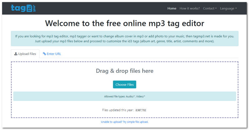 Tagmp3net Miglior editor di tag musicali