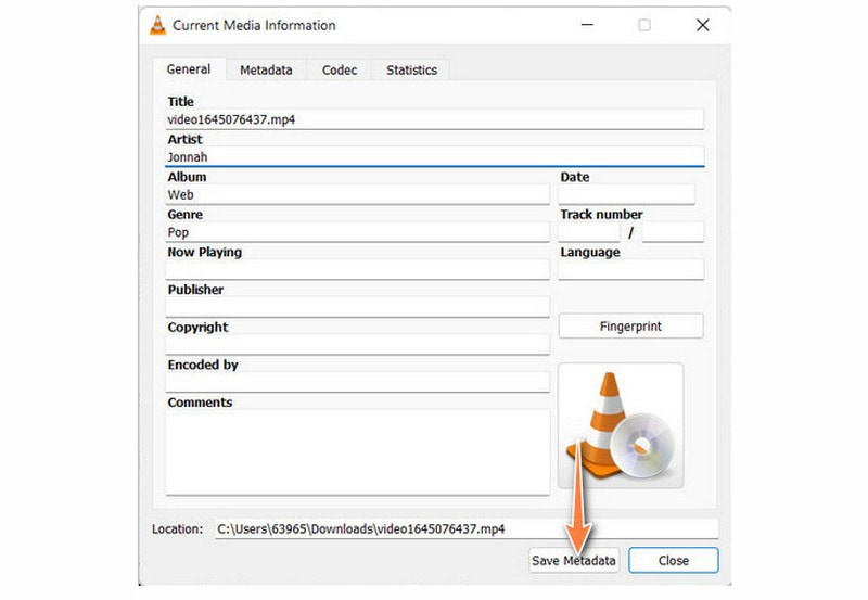 Vlc Media Player Editar metadados Ogg