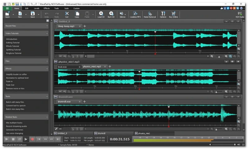 Wavepad Melhor Editor de Áudio para Desktop