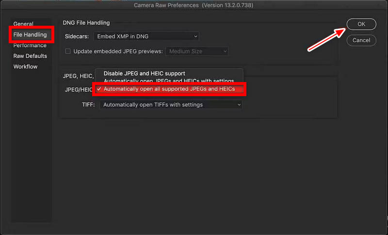 File Handling Ok Button