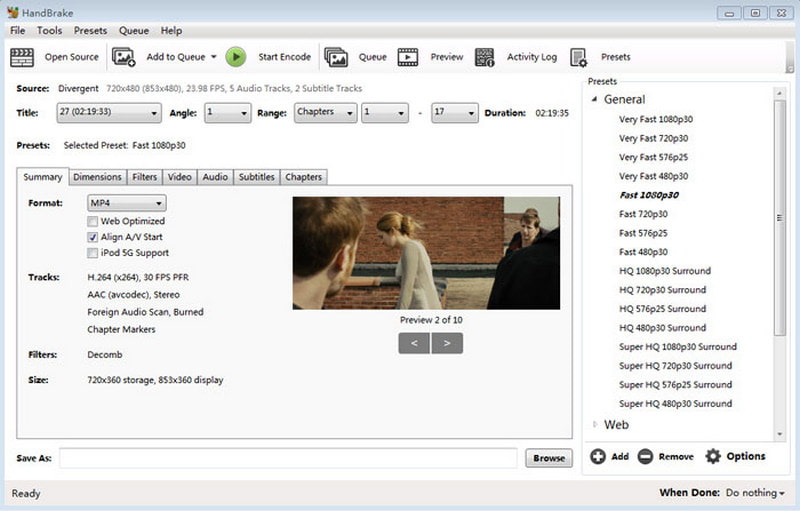 Handbrake DVD to MOV