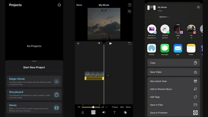 Verwenden von iMovie