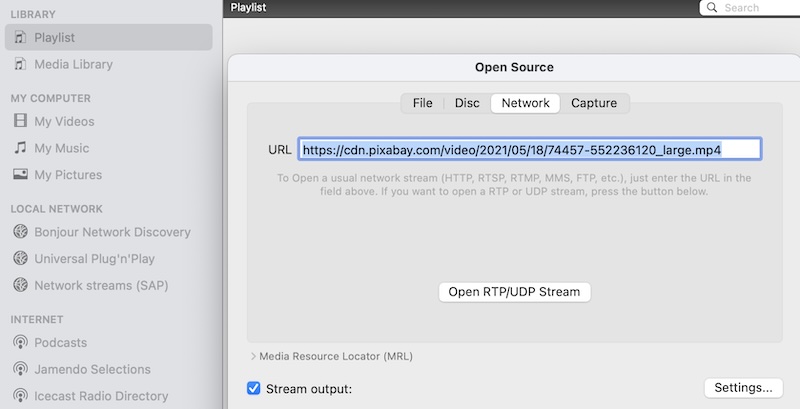 VLC Scarica Blob Video