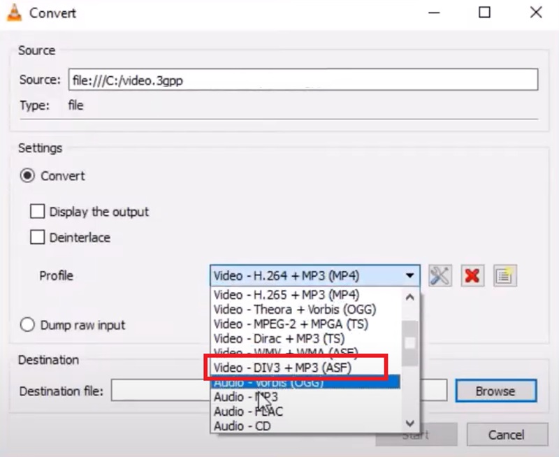 3GP a MP3 VLC