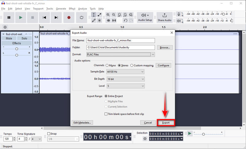 Audacity Export